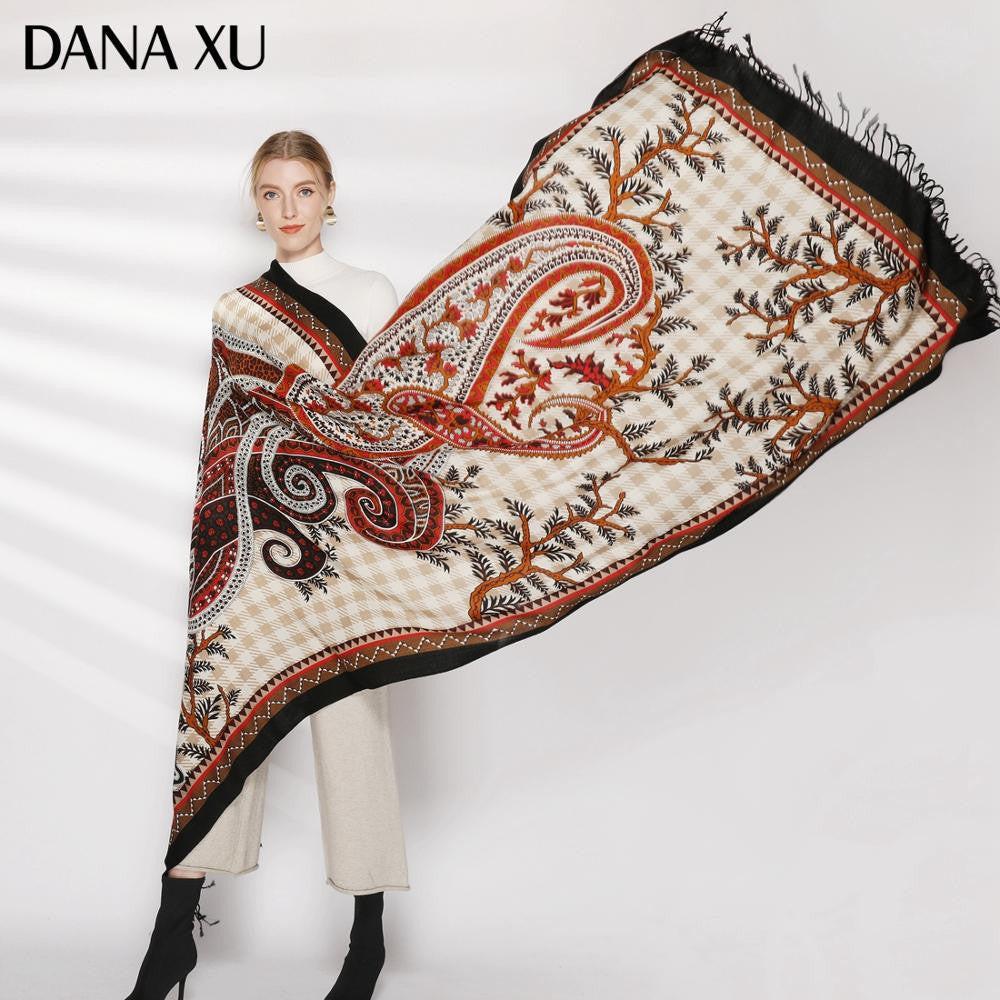 Fashion Winter Scarf For Women Cashmere Warm Plaid Pashmina Scarf Luxury Brand Blanket Wraps Female Scarves And Shawls 2020.