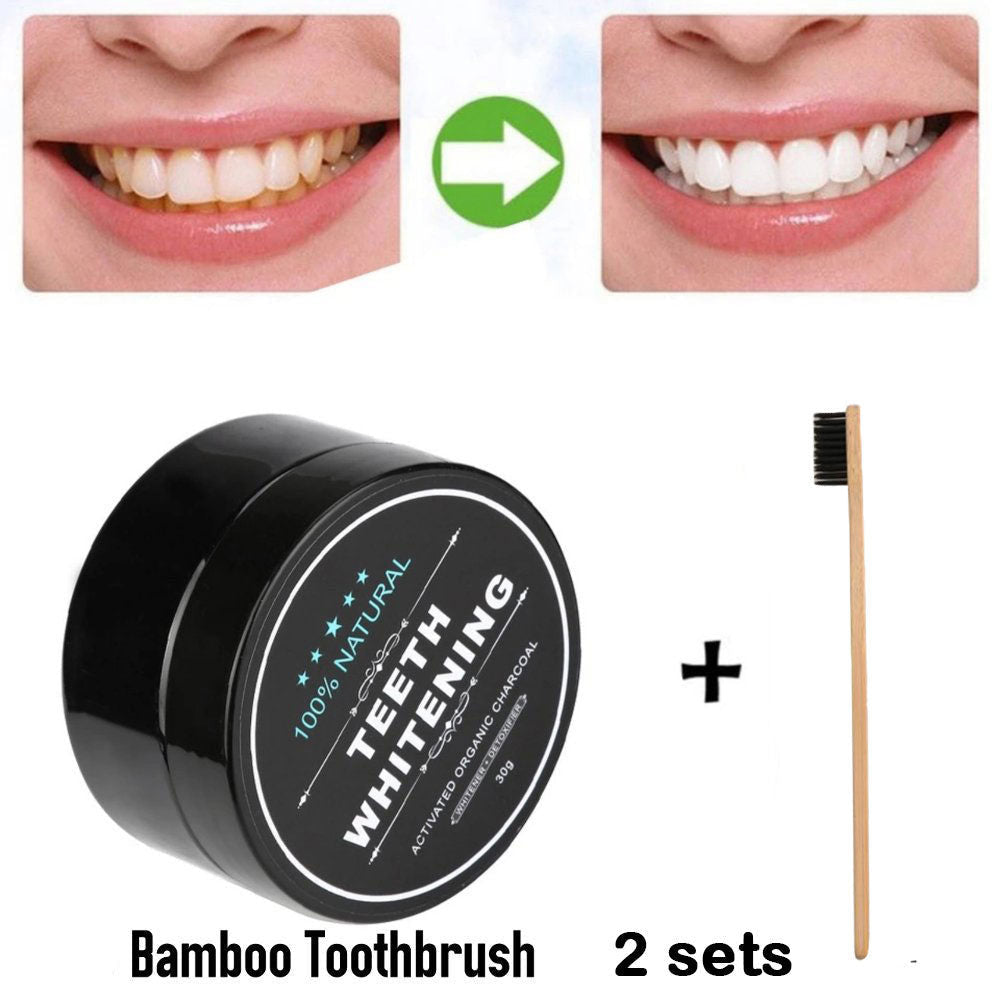 Teeth Whitening Charcoal Powder with Retail Box.