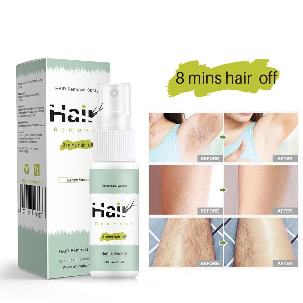 Pansly Dropshipping Hair Growth Inhibitor Beard Bikini Intimate Face Legs Body Armpit Facial Removal Painless Stop Spray.