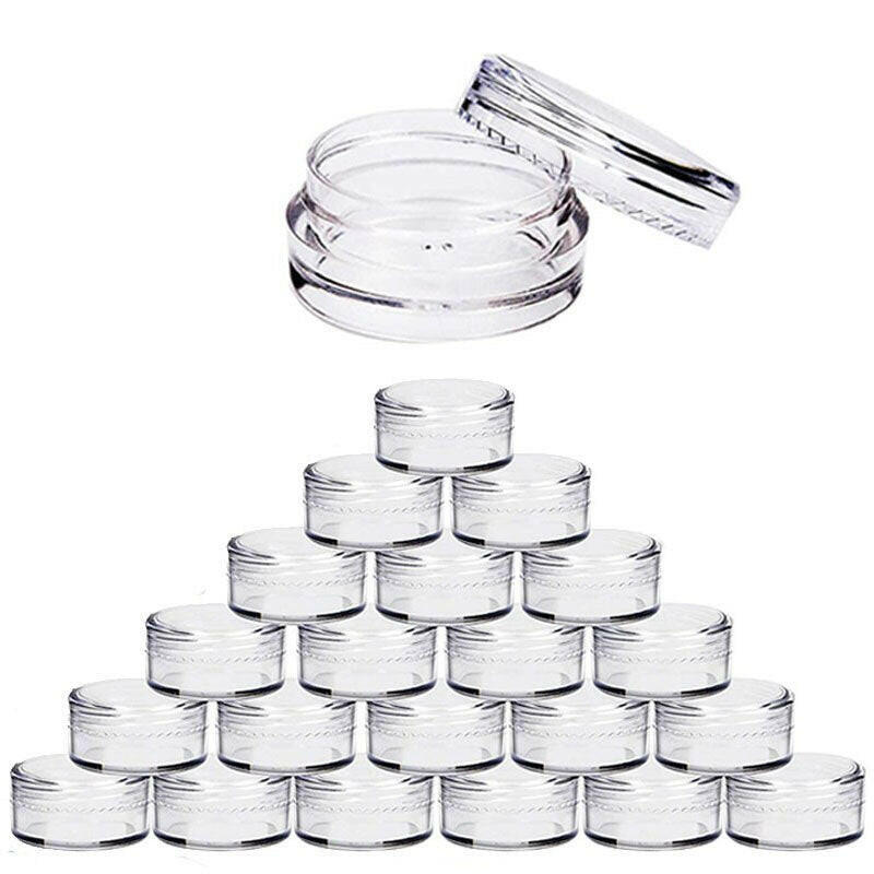 100pcs 2g/3g/5g/10g/15g/20g Empty Plastic Clear Cosmetic Jars Makeup Container Lotion Bottle Vials Face Cream Sample Pot Gel Box best_seller.