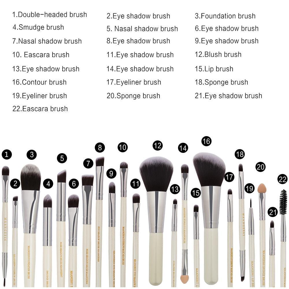 3333b MAANGE 20/22/18 Pcs Makeup Brushes Set Cosmetic Foundation Powder Brush Eye Shadow Lip Blending Make Up Brush Tool Kit Maquiagem.