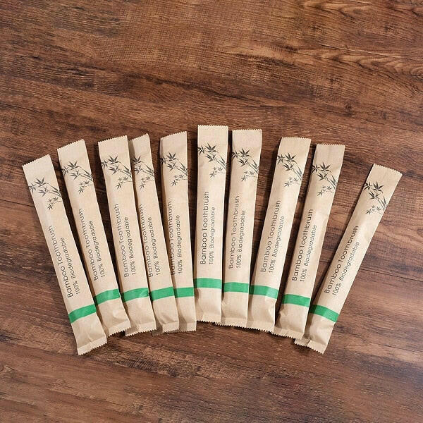 t111 10 Piece soft bristles bamboo toothbrush eco friendly vegan tooth brush escova de dente cepillo de dientes bambu brosse a dent dev2-aff.