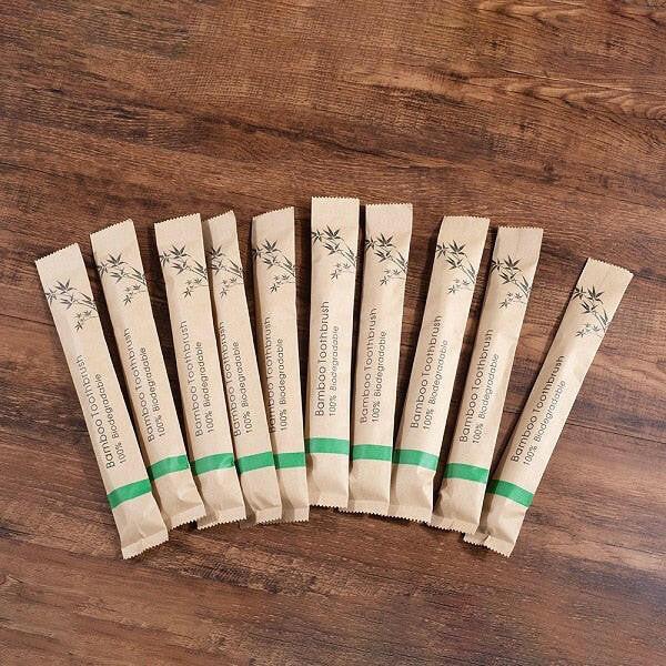 10 Piece soft bristles bamboo toothbrush eco friendly vegan tooth brush escova de dente cepillo de dientes bambu brosse a dent.