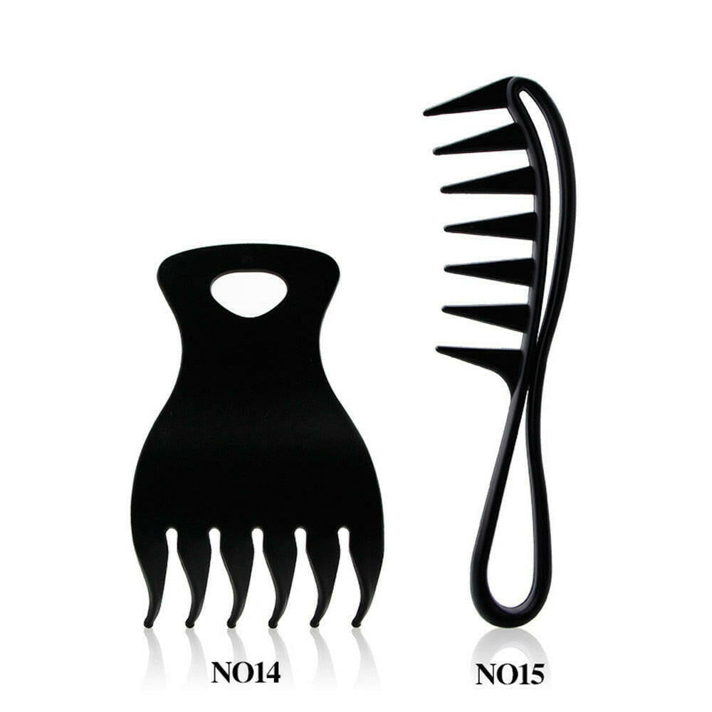 t111 Handle Grip Large Tooth Detangling Curly Hair Comb Back Head Styling Beard Oil Comb Men Hairdressing Wide Teeth Comb Set Gift dev2-aff.