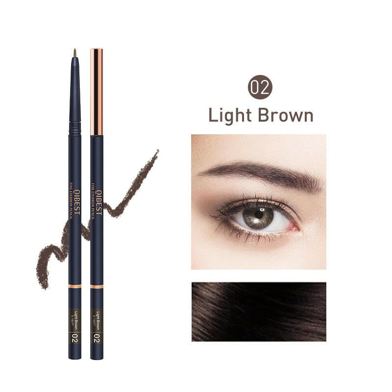 QIBEST EyeBrow Pencil Cosmetics Makeup Tint Natural Long Lasting Eyebrow Pen Waterproof Ultra Fine 1.5mm Eye brow Makeup Beauty.