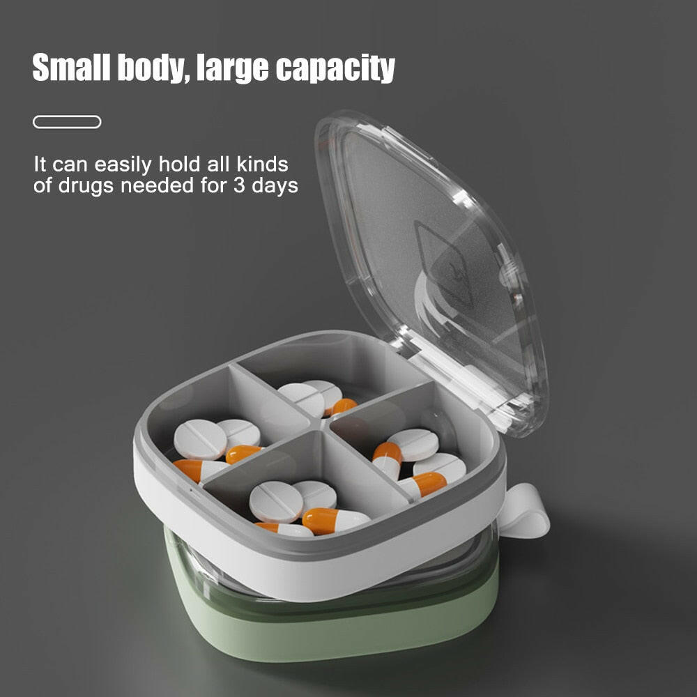 Tcare Travel Pill Organizer Moisture Proof Pills Box for Pocket Purse Daily Pill Case Portable Medicine Vitamin Holder Container.