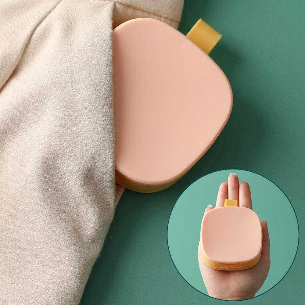 Tcare Travel Pill Organizer Moisture Proof Pills Box for Pocket Purse Daily Pill Case Portable Medicine Vitamin Holder Container.