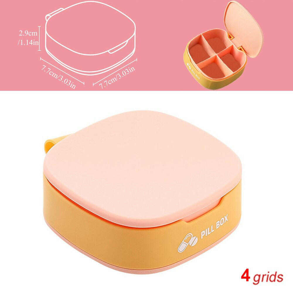 Tcare Travel Pill Organizer Moisture Proof Pills Box for Pocket Purse Daily Pill Case Portable Medicine Vitamin Holder Container.