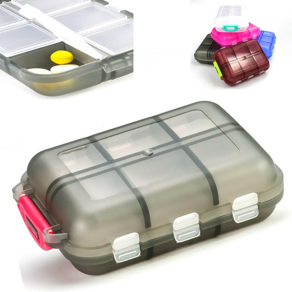 Tcare Travel Pill Organizer Moisture Proof Pills Box for Pocket Purse Daily Pill Case Portable Medicine Vitamin Holder Container.