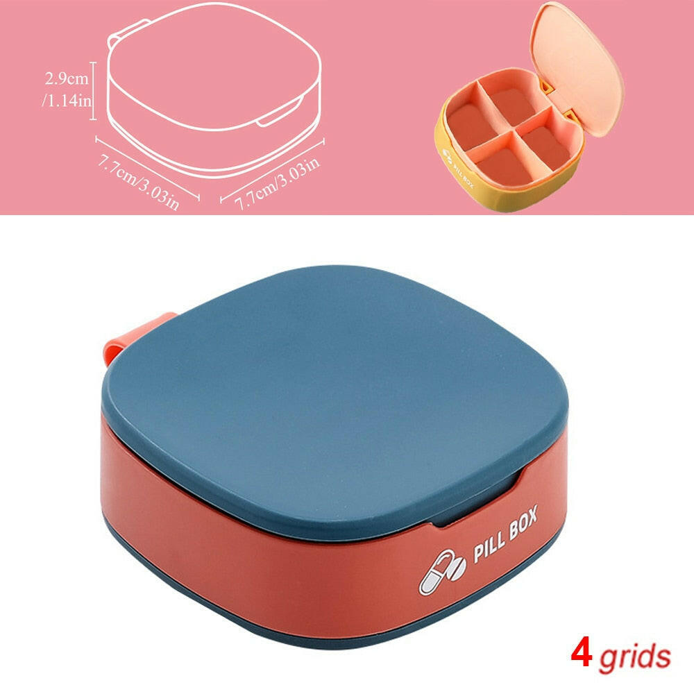 Tcare Travel Pill Organizer Moisture Proof Pills Box for Pocket Purse Daily Pill Case Portable Medicine Vitamin Holder Container.