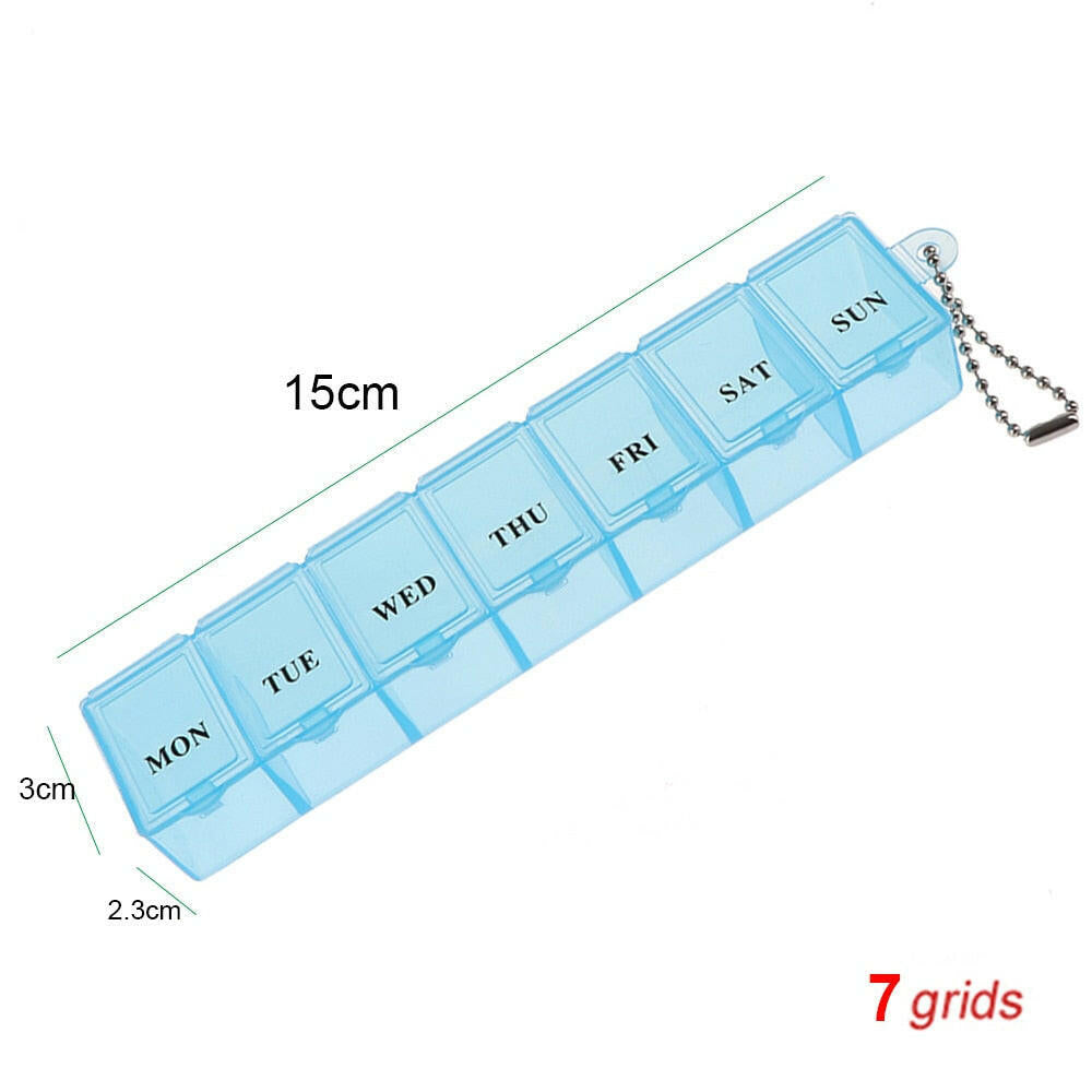 Tcare Travel Pill Organizer Moisture Proof Pills Box for Pocket Purse Daily Pill Case Portable Medicine Vitamin Holder Container.