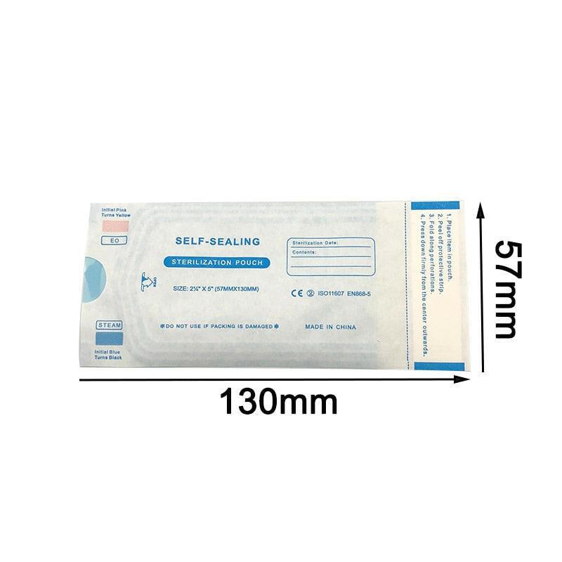 200pcs/Pack Dentista Self Sealing Sterilization Pouch Dentistry Medical Grade Paper+CPP/PET Film Odontologia Tattoo Accessories.