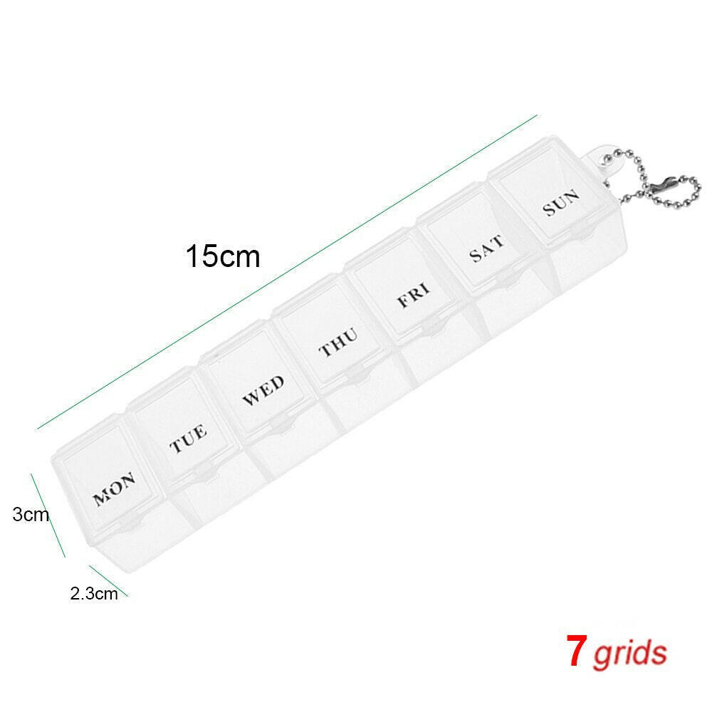 Tcare Travel Pill Organizer Moisture Proof Pills Box for Pocket Purse Daily Pill Case Portable Medicine Vitamin Holder Container.