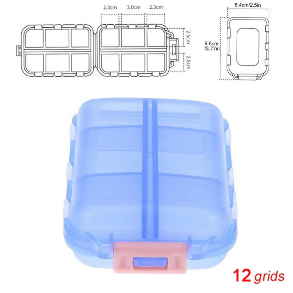 Tcare Travel Pill Organizer Moisture Proof Pills Box for Pocket Purse Daily Pill Case Portable Medicine Vitamin Holder Container.