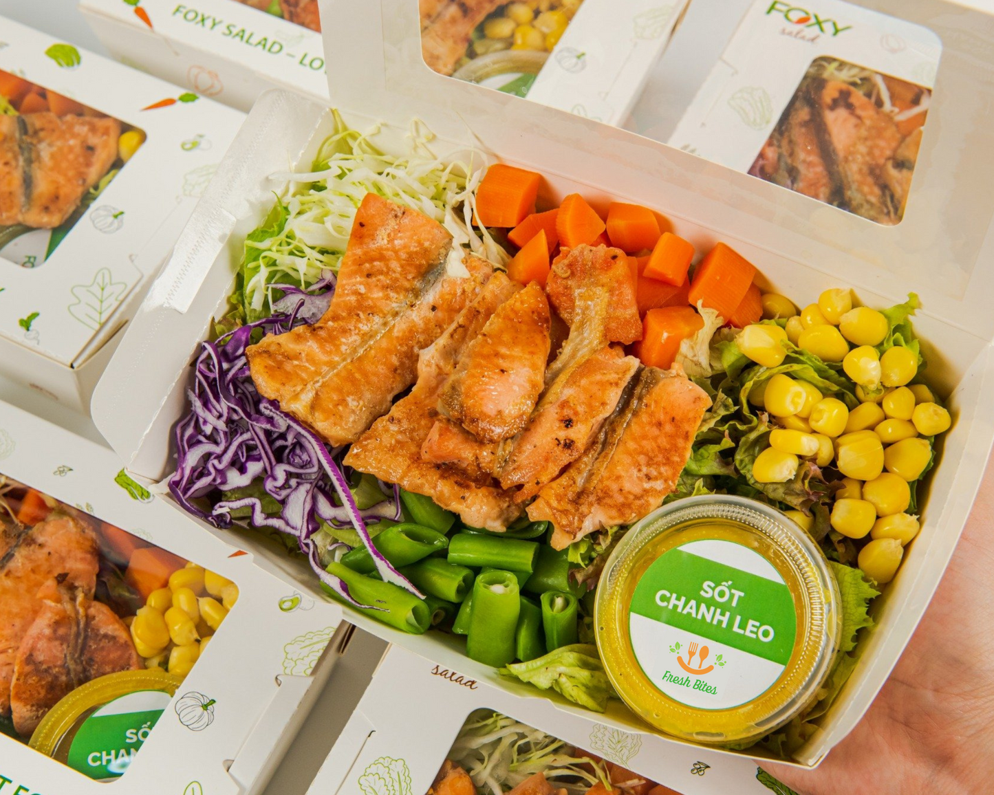 Salad Cá Hồi Rau Mầm.