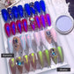 wtf 1g/box Transparent Holo Nail Glitter Mirror Aurora Neon Powders Dust Chameleon Nail Art Chrome Pigment Dipping Powder Decoration.