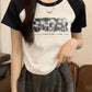 Chic Contrast Color Summer T-Shirt.