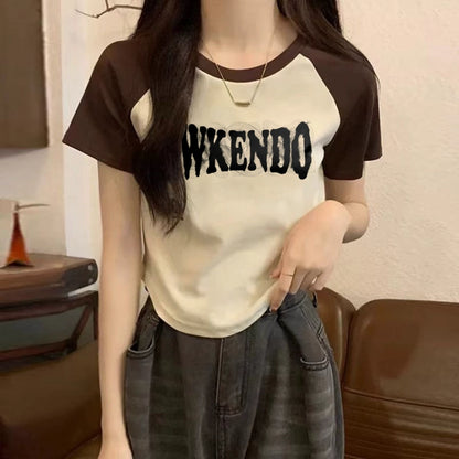 Chic Contrast Color Summer T-Shirt.