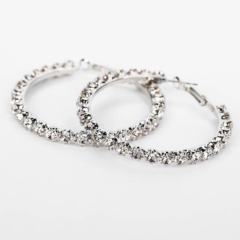 Accessories for Women Crystal Hoop Earrings for Women Valentine's Day Mother's Day Gift  Wedding Engagement Earring Jewelry.