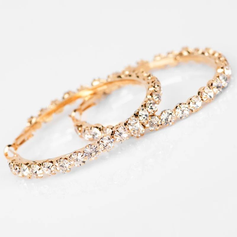 Accessories for Women Crystal Hoop Earrings for Women Valentine's Day Mother's Day Gift  Wedding Engagement Earring Jewelry.