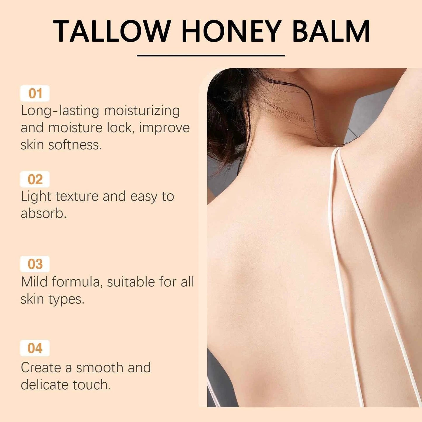 Tallow Honey Balm Deep Hydrating Relieve Dryness Lightening Body Lotion Tighten Fine Lines Shrink Pores Lift Collagen Face Cream - dev2 - aff