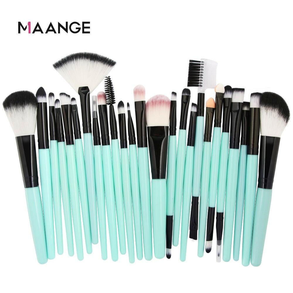 wtf MAANGE 25/18 Pcs Professional Makeup Brush Set Beauty Foundation Powder Blush Eyeshadow Blending Eyelash Concealer Make Up Kits.