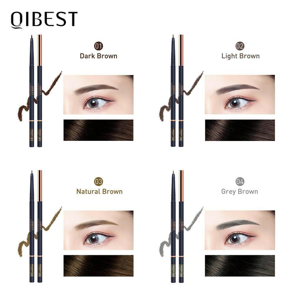 wtf QIBEST EyeBrow Pencil Cosmetics Makeup Tint Natural Long Lasting Eyebrow Pen Waterproof Ultra Fine 1.5mm Eye brow Makeup Beauty.