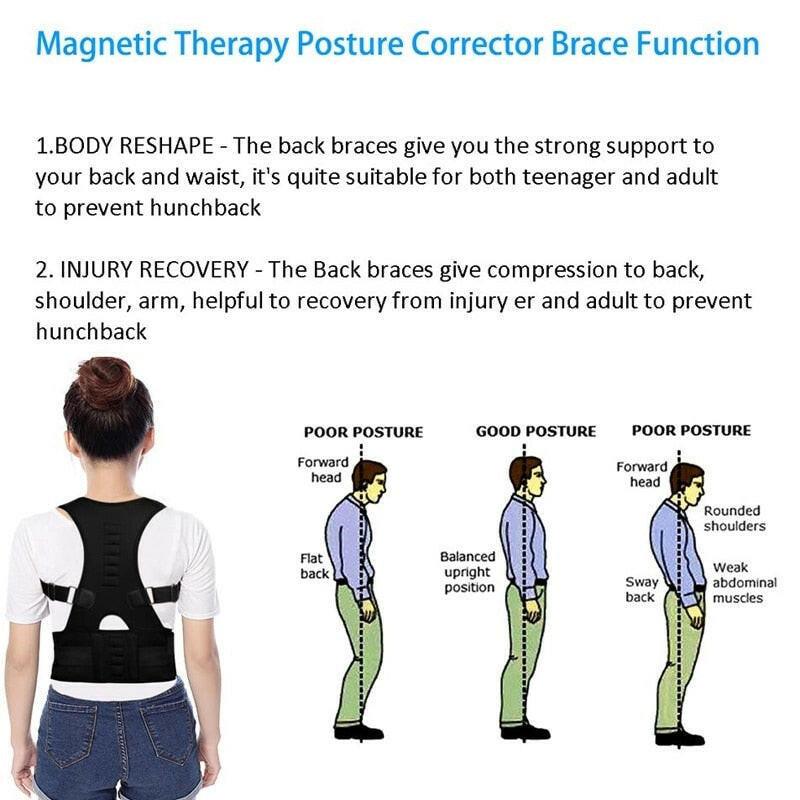 wtf Magnetic Therapy Posture Corrector Brace Supporter Shoulder Back Support Belt Menwomen Braces And Support Belt Shoulder Posture.