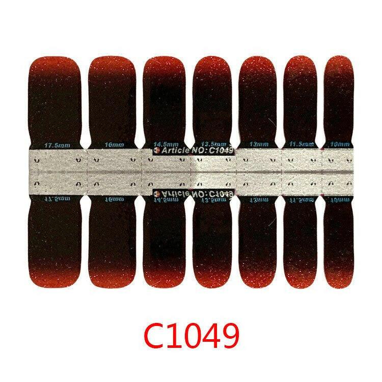 3333b 14tips Stickers Colorful Self-adhesive Nail Art Wraps Hot Sale Fashion Nail Polish Stickes Manicure Full Wrap Tools Decorations.