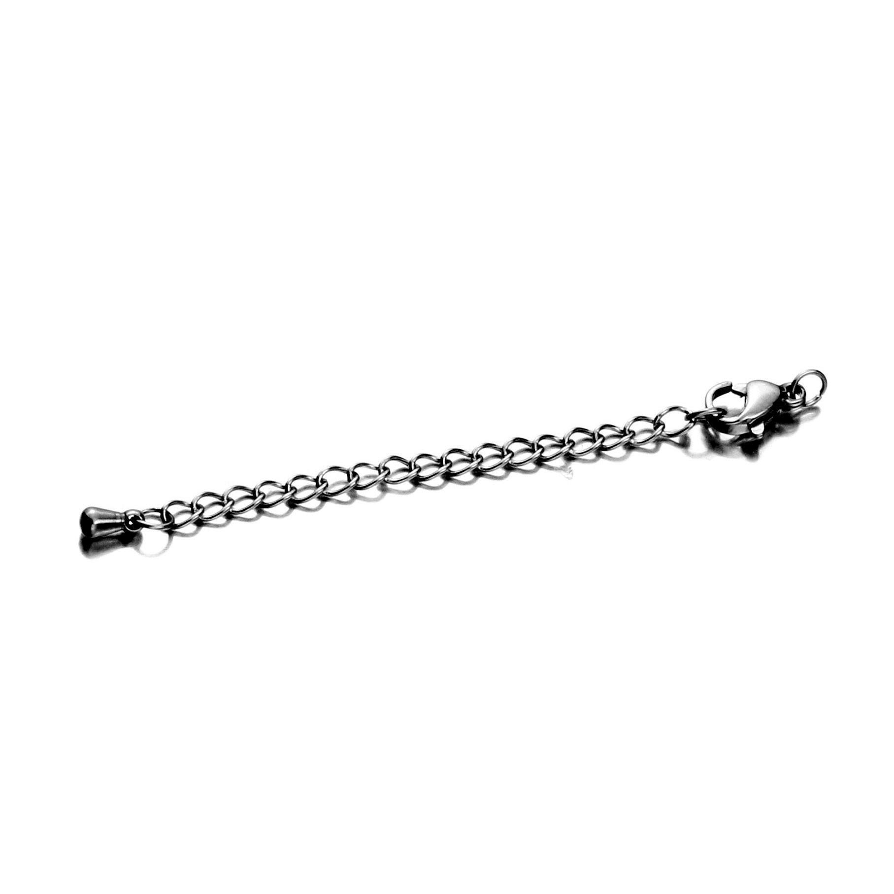 wtf 10pcs/lot Stainless Steel  Extended Extension Tail Chain Lobster Clasps Connector DIY Jewelry Making Findings Bracelet Necklace.