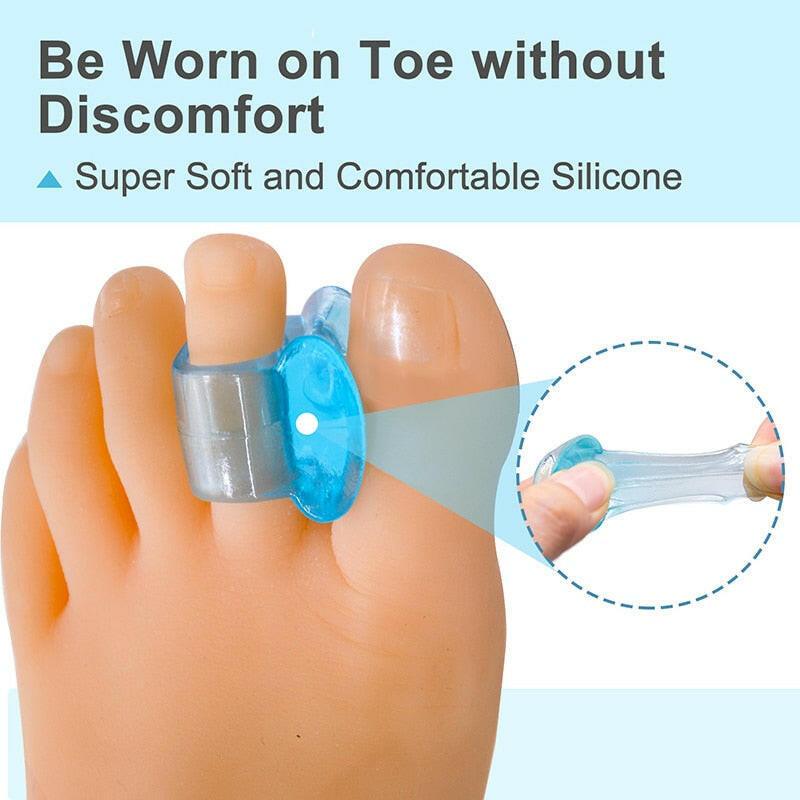 wtf Sumifun Blue Soft Silicone Gel Toe Separator Hallux Valgus Bunion Spacers Thumb Corrector Foot Care Tool 1Pairs/2pcs.