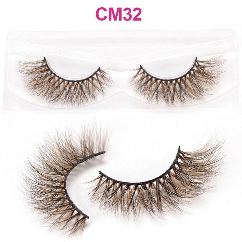 3333b OKAYLASH 3D 6D False Colored Eyelashes Natural Real Mink fluffy Style  Eye lash Extension Makeup Cosplay Colorful Eyelash.