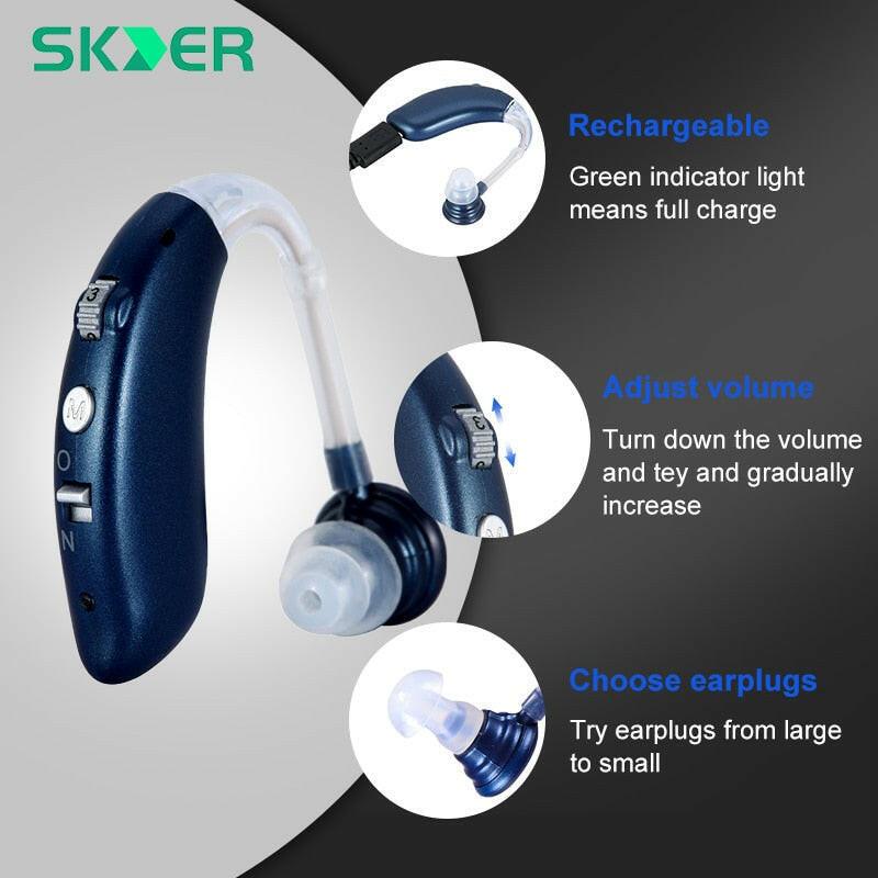 wtf Hearing Aid Rechargeable Device Digital Ear Aids Foundation For The Elderly Deafness Audifonos Sound Amplifier Headphone Support.