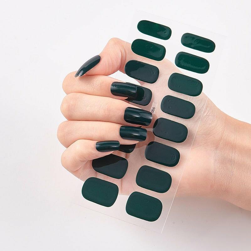 wtf Pure Solid Color Nail Stickers Adhesive Minimalist Design Fashion Nail Stickers Designer Nail Decals Nail Strips Nail Tips.