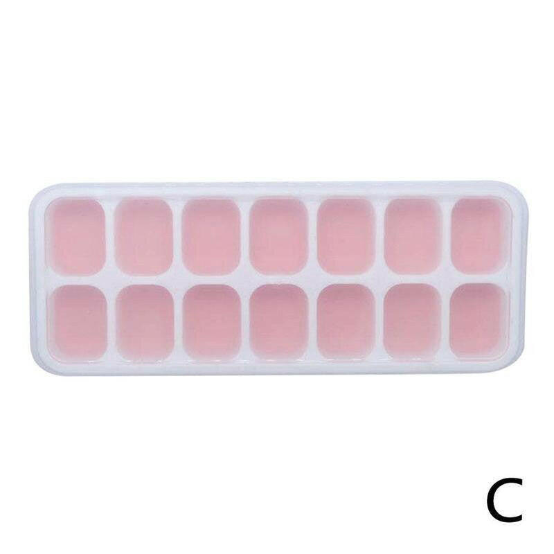 wtf 14 Grids Silicone Ice Cube Tray Mold With Clear Cover Popsicle Kichen Summer Mould Fruit Maker Home Freezer Accessories Cub.