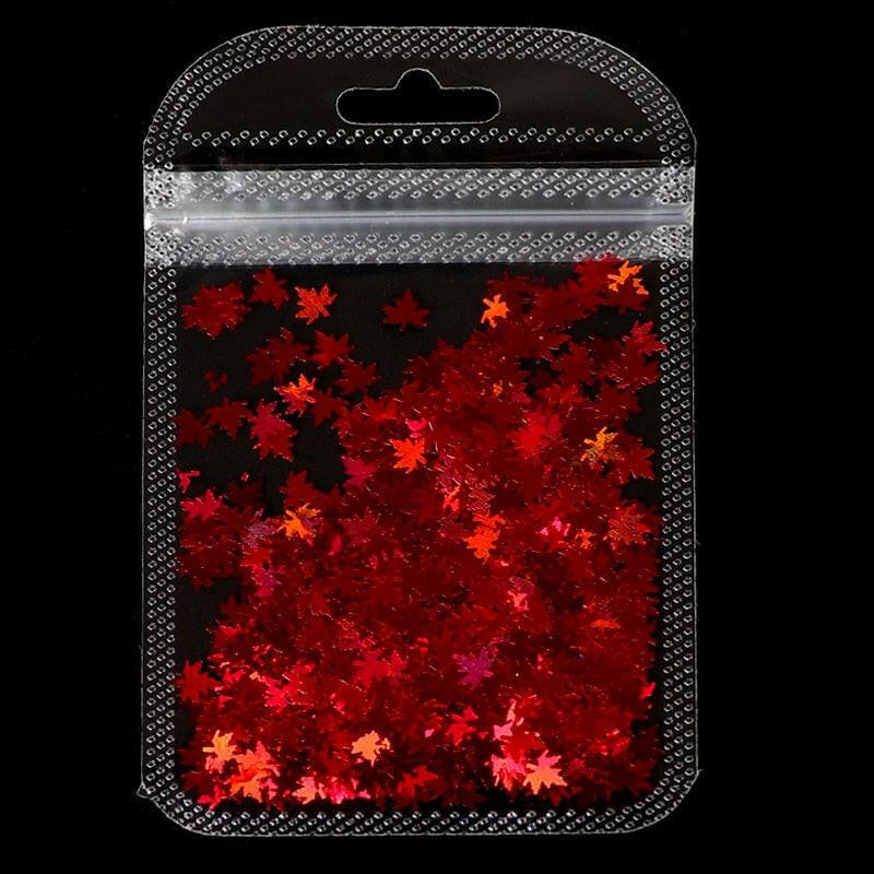 2222 Holographic Red Butterfly Nail Art Glitter Sequins 3D Laser Sheet Manicure Charm Parts For Nail Design Decoration Accessories.