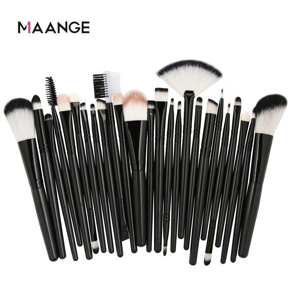 wtf MAANGE 25/18 Pcs Professional Makeup Brush Set Beauty Foundation Powder Blush Eyeshadow Blending Eyelash Concealer Make Up Kits.