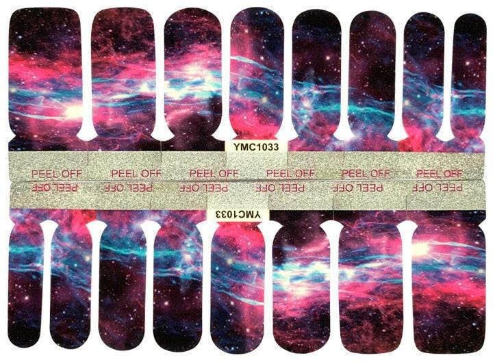 3333b 14tips Stickers Colorful Self-adhesive Nail Art Wraps Hot Sale Fashion Nail Polish Stickes Manicure Full Wrap Tools Decorations.