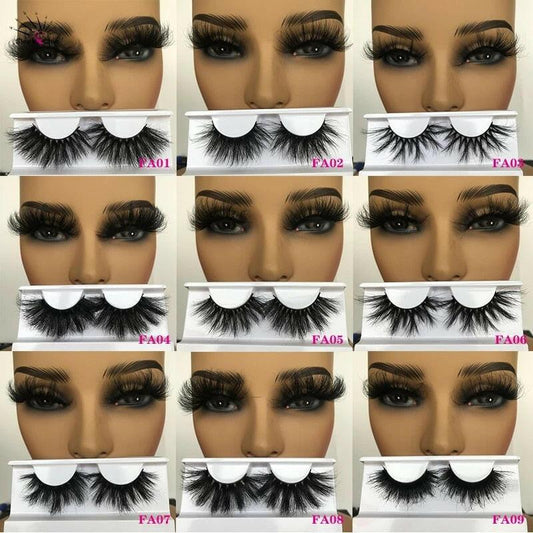 wtf Sleek Chic Fluffy False Eyelashes 25mm Mink Lashes Wholesale Long Full Strip Lashes Vendors Mink Eyelashes Extension Bulk 1 Pair.