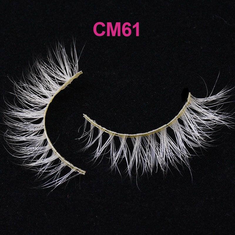 2222 OKAYLASH 3D 6D False Colored Eyelashes Natural Real Mink fluffy Style  Eye lash Extension Makeup Cosplay Colorful Eyelash.