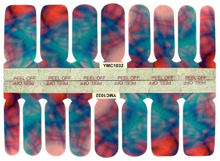 3333b 14tips Stickers Colorful Self-adhesive Nail Art Wraps Hot Sale Fashion Nail Polish Stickes Manicure Full Wrap Tools Decorations.