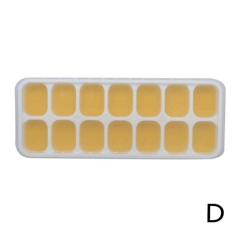 wtf 14 Grids Silicone Ice Cube Tray Mold With Clear Cover Popsicle Kichen Summer Mould Fruit Maker Home Freezer Accessories Cub.