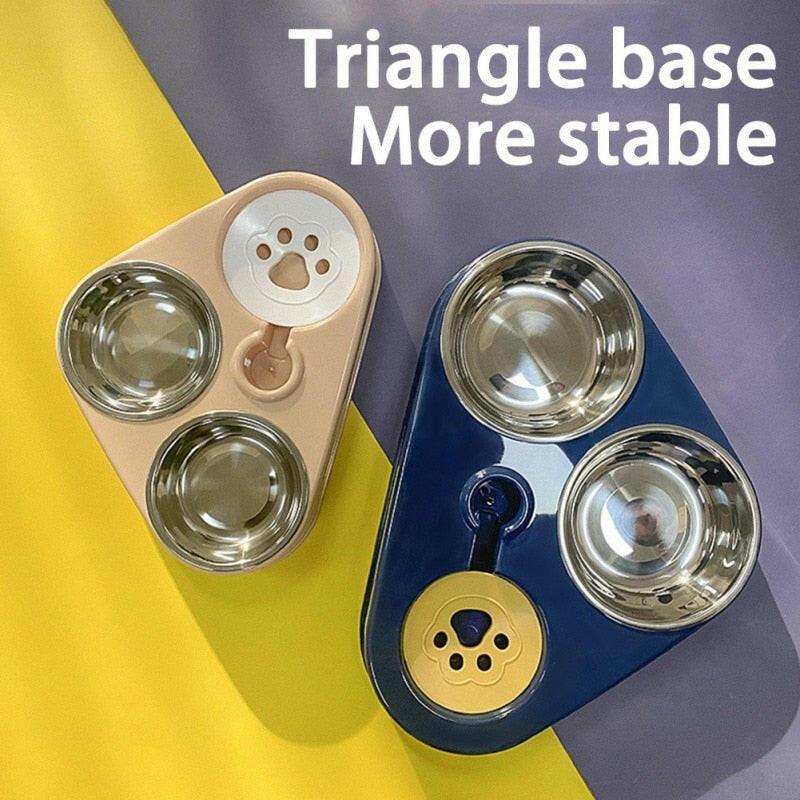 wtf 500ML Dog Bowl Cat Feeder Bowl With Dog Water Bottle Automatic Drinking Pet Bowl Cat Food Bowl Pet Stainless Steel Double 3 Bowl.