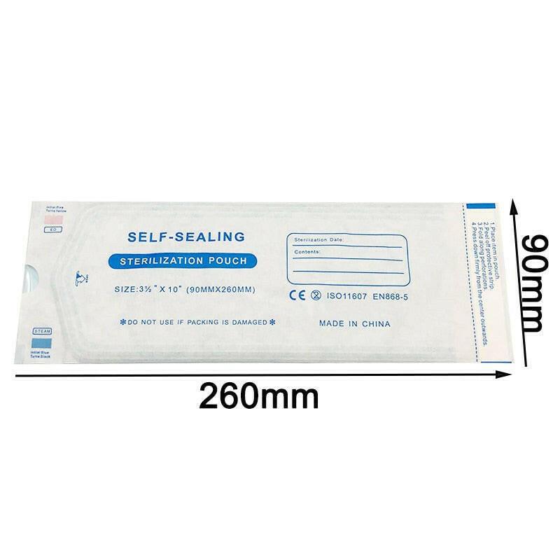 wtf 200pcs/Pack Dentista Self Sealing Sterilization Pouch Dentistry Medical Grade Paper+CPP/PET Film Odontologia Tattoo Accessories.