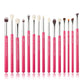 Jessup Eye Makeup Brushes Set 15pcs Precise Eyeshadow Brush Eyebrow EyeLiner Blending Concealer Natural Synthetic Black T177.
