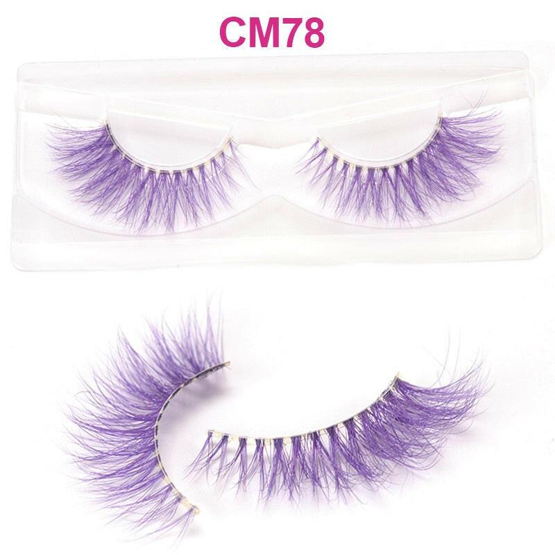 wtf OKAYLASH 3D 6D False Colored Eyelashes Natural Real Mink fluffy Style  Eye lash Extension Makeup Cosplay Colorful Eyelash.