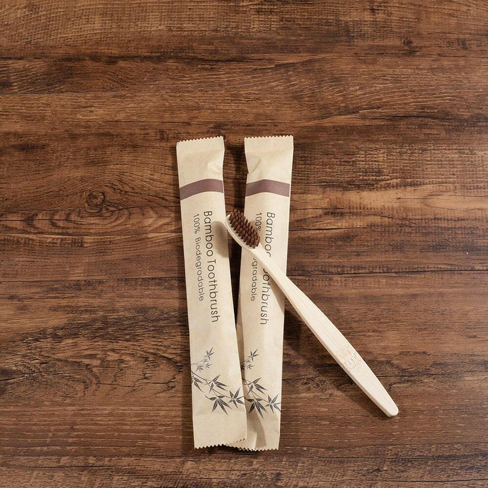 wtf 10 Piece soft bristles bamboo toothbrush eco friendly vegan tooth brush escova de dente cepillo de dientes bambu brosse a dent.