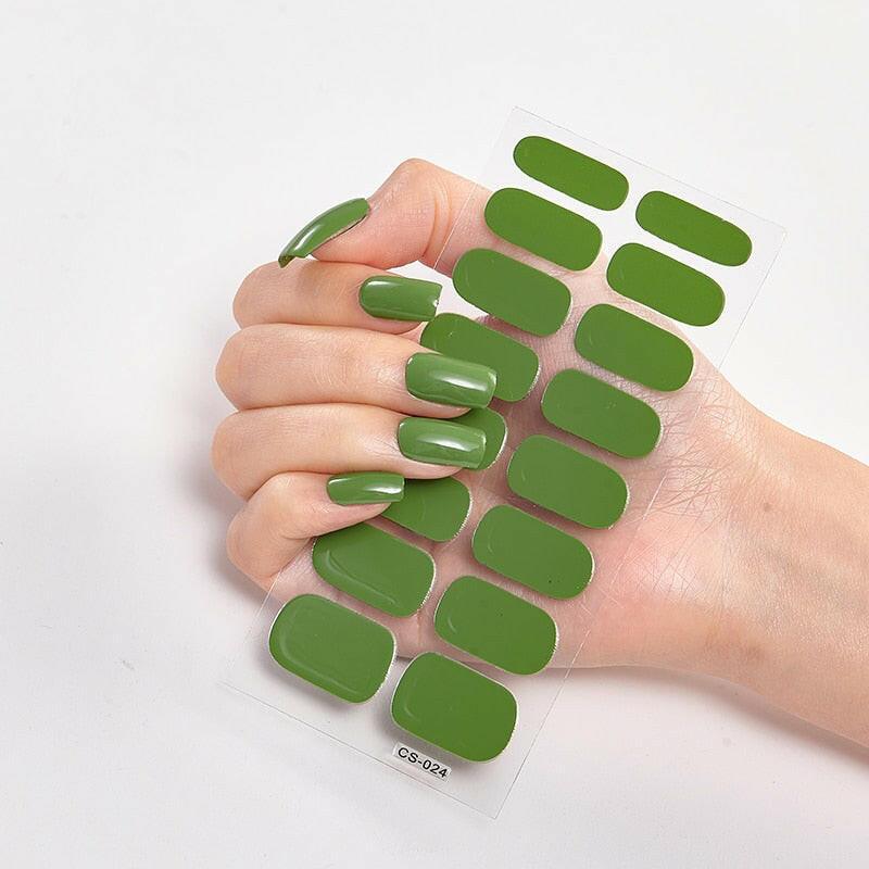 3333b Pure Solid Color Nail Stickers Adhesive Minimalist Design Fashion Nail Stickers Designer Nail Decals Nail Strips Nail Tips.