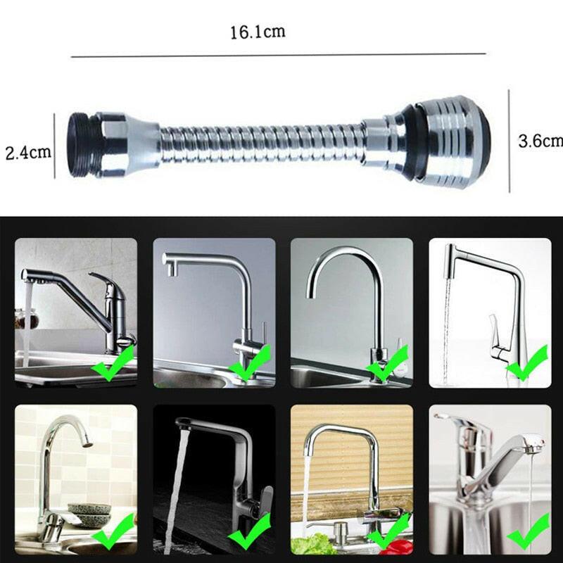 wtf Kitchen Gadgets 2 Modes 360 Rotatable Bubbler High Pressure Faucet Extender Water Saving Bathroom Kitchen Accessories Supplies.