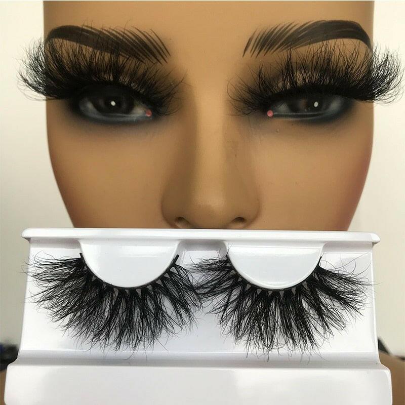 3333b Sleek Chic Fluffy False Eyelashes 25mm Mink Lashes Wholesale Long Full Strip Lashes Vendors Mink Eyelashes Extension Bulk 1 Pair.